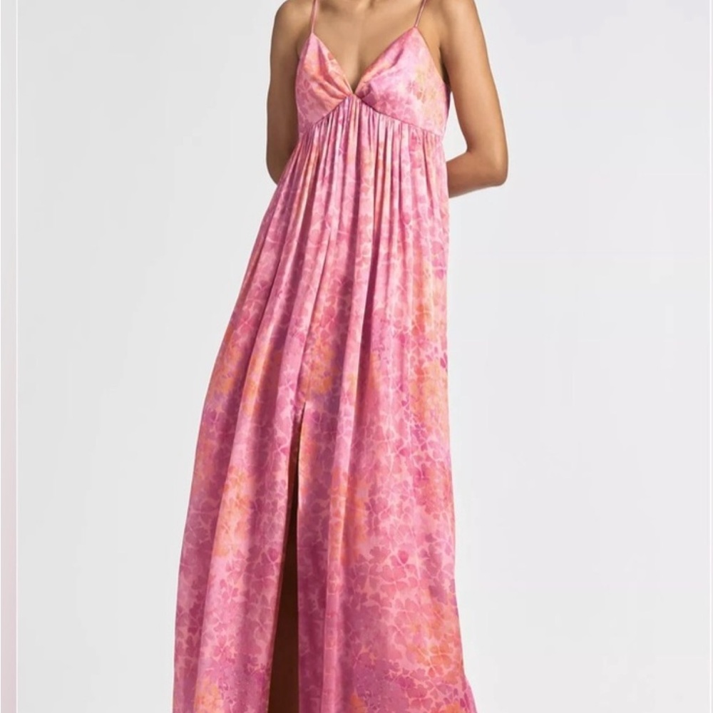 Sachin + Babi Jessica Pastel Sunset Hydrangea Gown